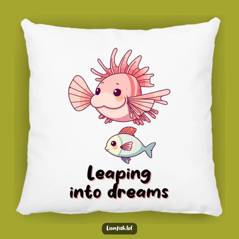 Funny Happy Lionfish Pillow: Comfort Meets Energetic Underwater Humor Gift