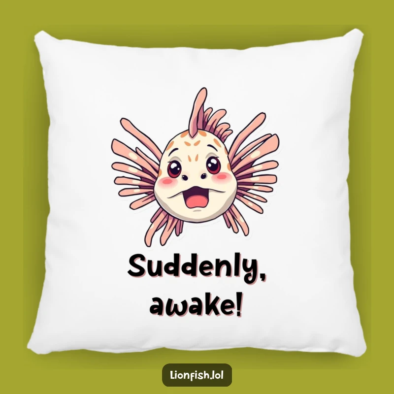 Funny Startled Lionfish Pillow: Comfort Meets Hilarious Underwater Shock Gift