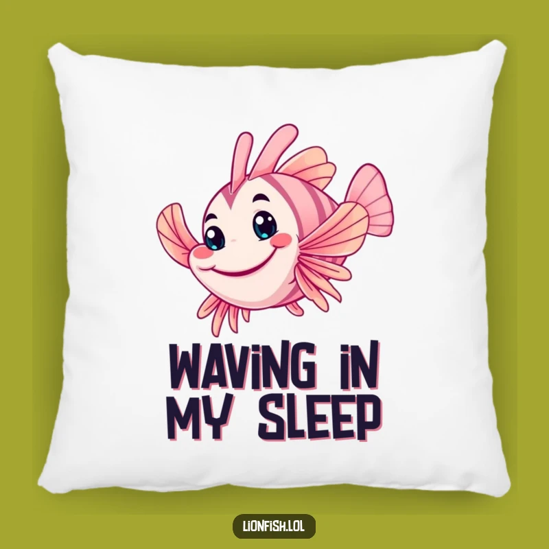 Funny Wobbly Lionfish Pillow: Friendly Comfort, Humorous Accent for Rooms