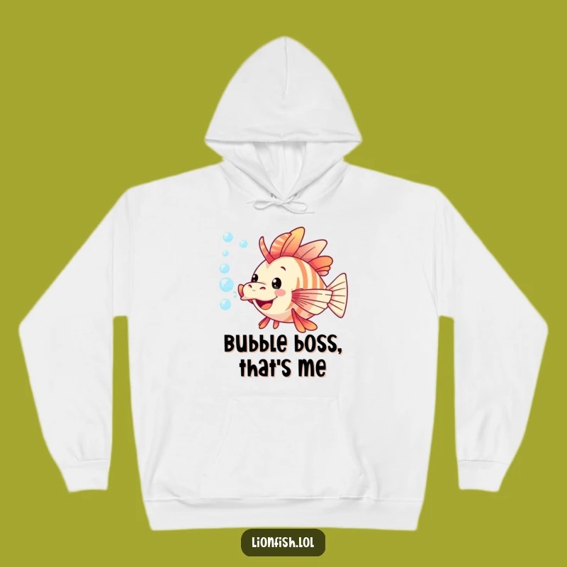 Cozy Funny Lionfish Bubble Hoodie: Warmth Meets Whimsical Underwater Charm Gift