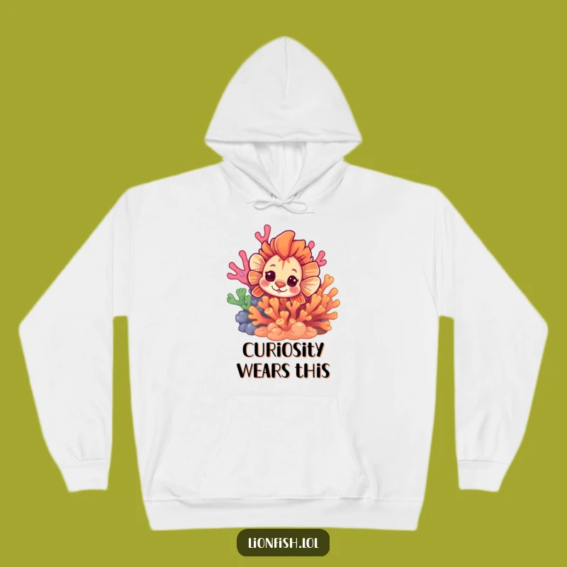 Funny Curious Lionfish Hoodie - Cozy Mystery - Best Quirky Gift