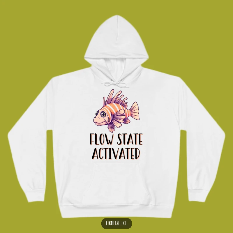 Funny Determined Lionfish Hoodie - Cozy Focus - Best Gift
