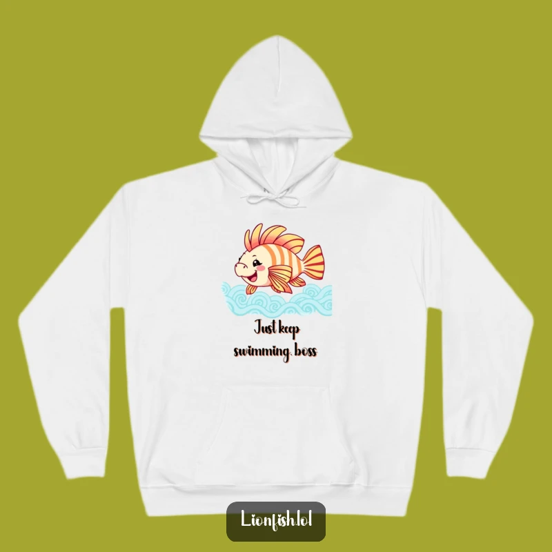 Funny Joyful Lionfish Hoodie - Cozy Ocean Vibes - Best Funny Gift
