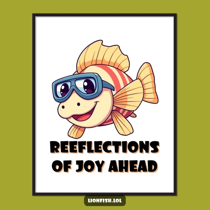 Free Printable Lionfish Wall Art: Giggling Underwater Vibes for Your Funny Downloadable Decor!