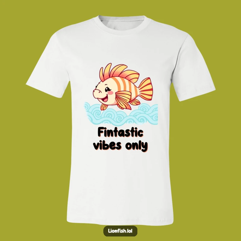 Funny Joyful Lionfish T-Shirt - Lively Ocean Fun Tee - Great Gift