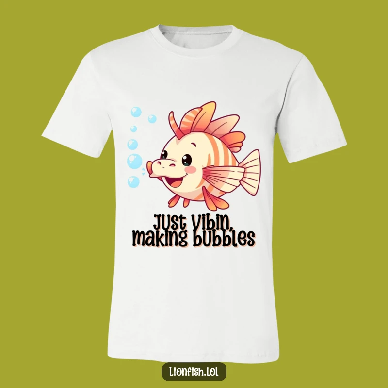 Funny Playful Lionfish Bubble Tee: A Hilarious Underwater Adventure T-Shirt Gift