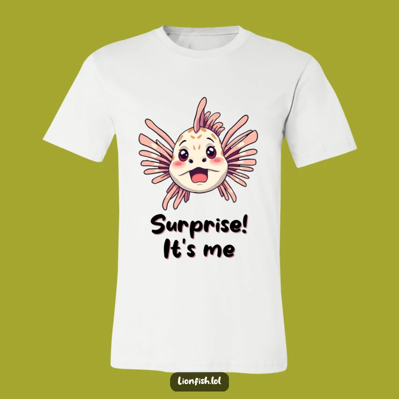 Funny Startled Lionfish Fins Tee: A Hilarious Surprise T-Shirt Gift